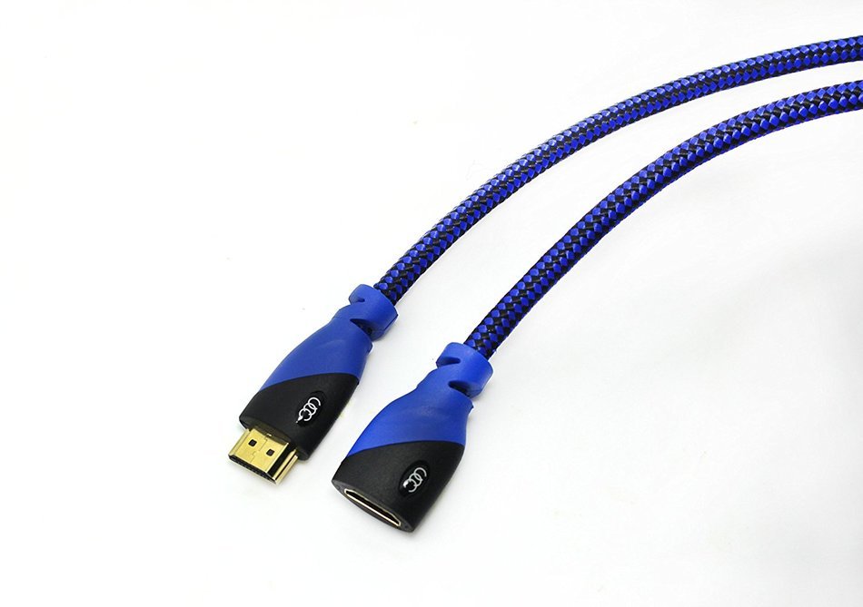 HDMI Extension Cable 3 FT Ultra Clarity 4K HDMI Extender 2.0 with Ethernet ( 3 FEET ) M / F Port Saver Cables... N4