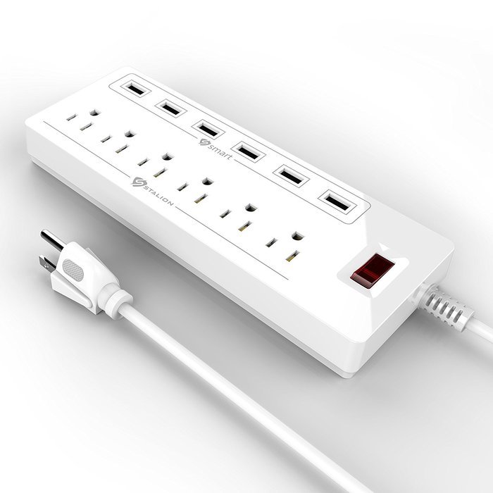 Stalion Surge Protector Power Strip Socket 900 Joule with 6-USB Charging Ports & 6-Outlets Universal for Home... N8