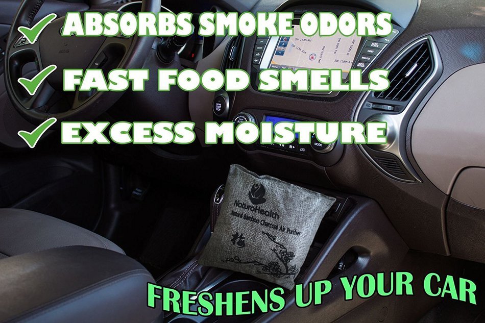 500g Organic Bamboo Charcoal Air Purifier Bag Deodorizer and Air Freshener Remove Odor and Control Moisture in... N3