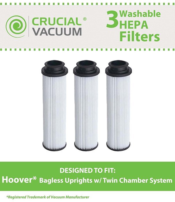 3 Hoover Windtunnel, Empower, Savvy Filters, Washable & Reusable Long-Life HEPA Filter Fits Hoover Windtunnel,...