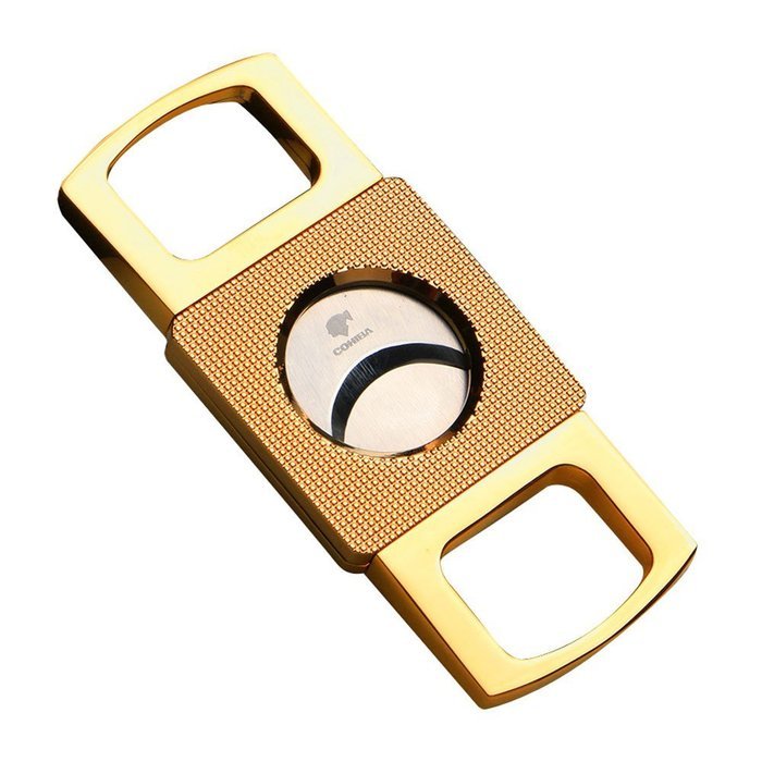Dakoufish Portable Zinc Alloy Metal Cigar Cutter Sharp Cigar Scissor (Gold) N2