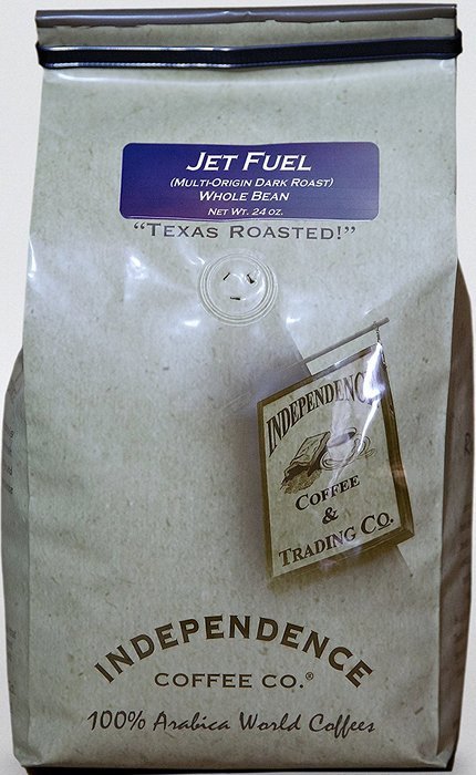 Independence Coffee Co. Jet Fuel Multi-Origin Dark Roast Whole Bean Coffee 24 Ounce (Pack of 1)