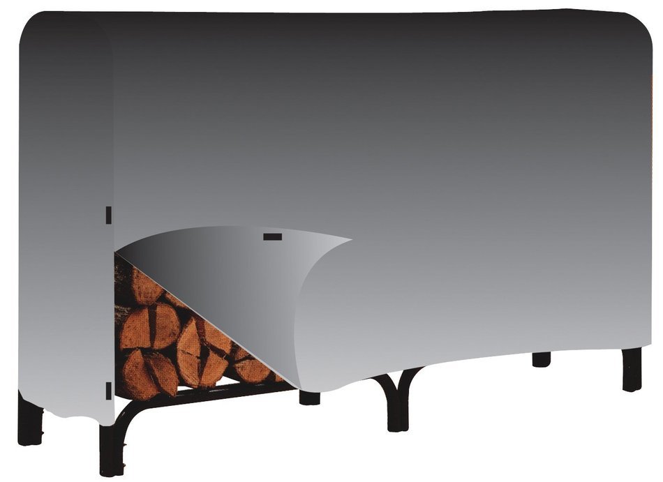 Panacea 15213 Vinyl Log Rack Cover, Black, 4-Feet