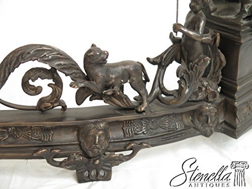 Outstanding Bronze Neo Classical Fancy Fireplace Andiron Fender Model JI-A4296AC ~ New N7