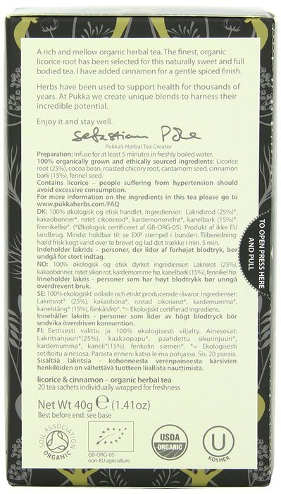Pukka Organic Teas, Cleanse, 20 Count N79