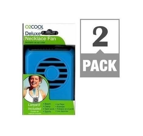 O2 Cool Necklace Fan - Model Fn02001 - Assorted Colors (2 Fans included)