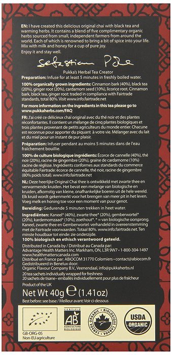 Pukka Organic Teas, Cleanse, 20 Count N86