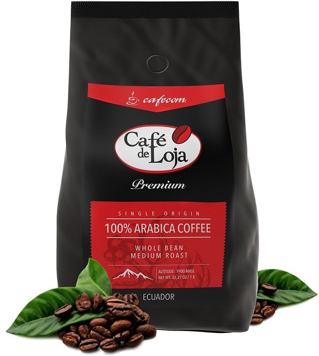 Medium / Dark Roast AWARD WINNER (2.2 lbs) Whole Bean Arabica Coffee -Caf&eacute; de Loja Premium&ndash; Roasted with Best... N10