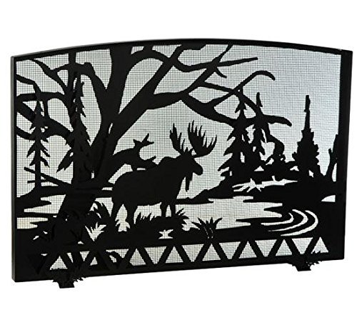 Meyda Tiffany 131936 Moose Creek Fireplace Screen, 48" Width x 33" Height