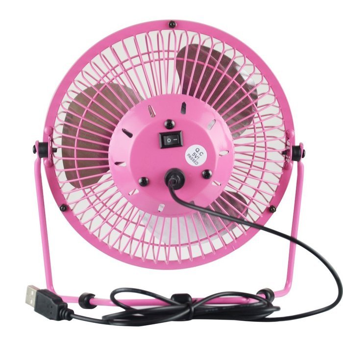 HOTGEE TM USB Mini Desk Cooler Fan Quietness Metal Computer Laptop PC 