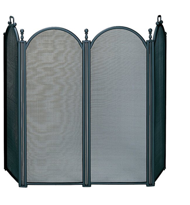 UniFlame 4-Fold Black Screen with Woven Mesh