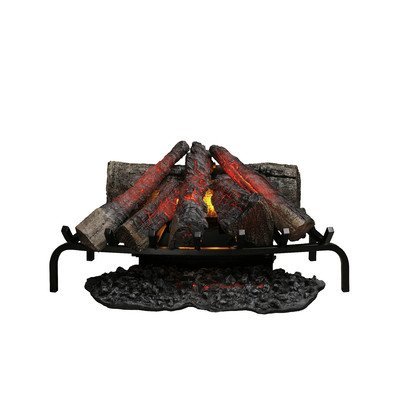 Dimplex DLG1058 Open Hearth Fireplace Insert with Faux Logs Bed, Black