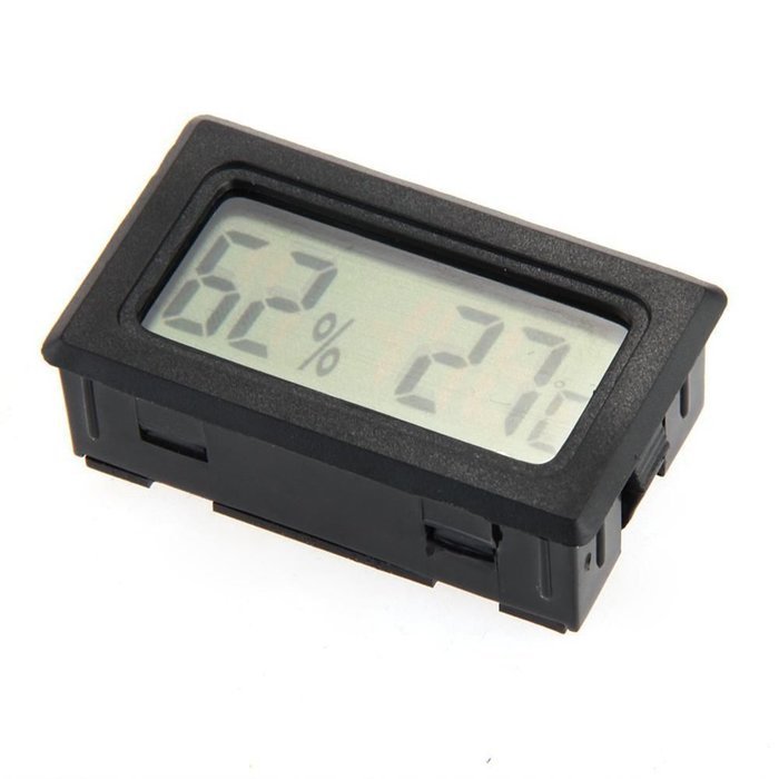 Black Tool Hygrometer Digital LCD Indoor Thermometer Temperature Humidity Meter