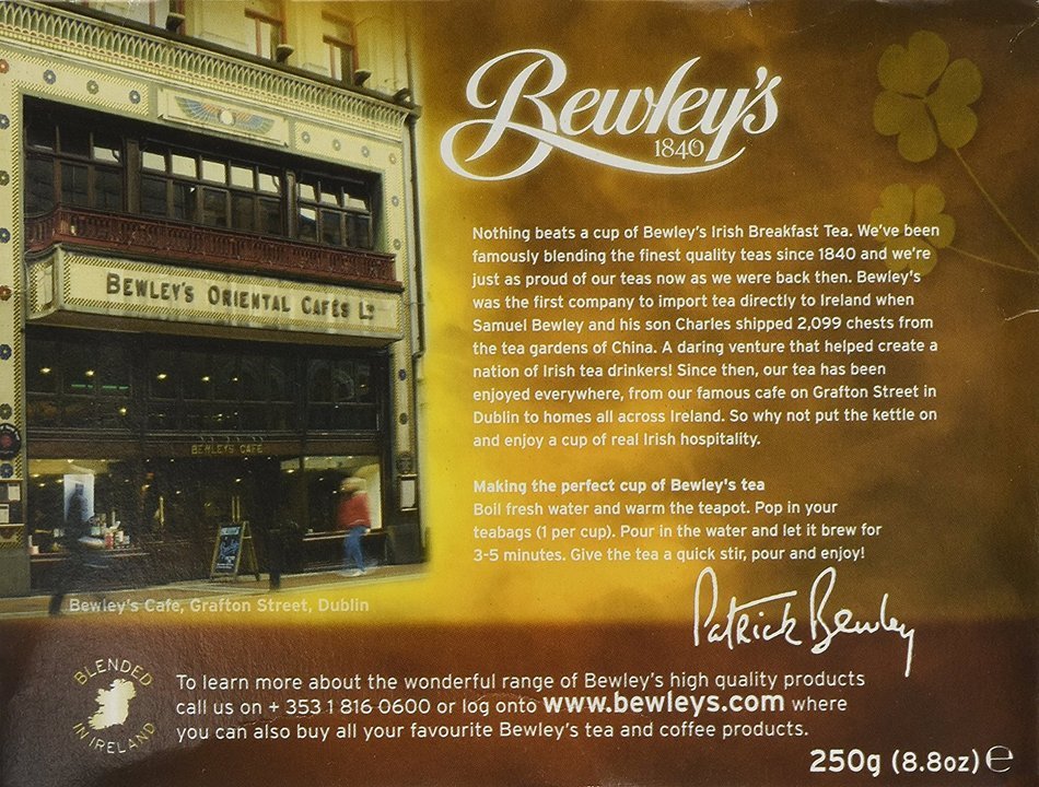 Bewley's Irish Breakfast Tea (80 Tea Bags)