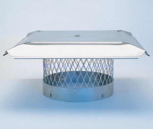 HomeSaver 10350 Stainless Steel HomeSaver Pro 10" Stainless Steel Round Chimney Cap with 3/4" Mesh f