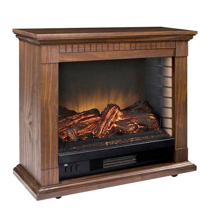 Electric Fireplace Oak Wood Finish - 400 sq. ft - 1350 Watt
