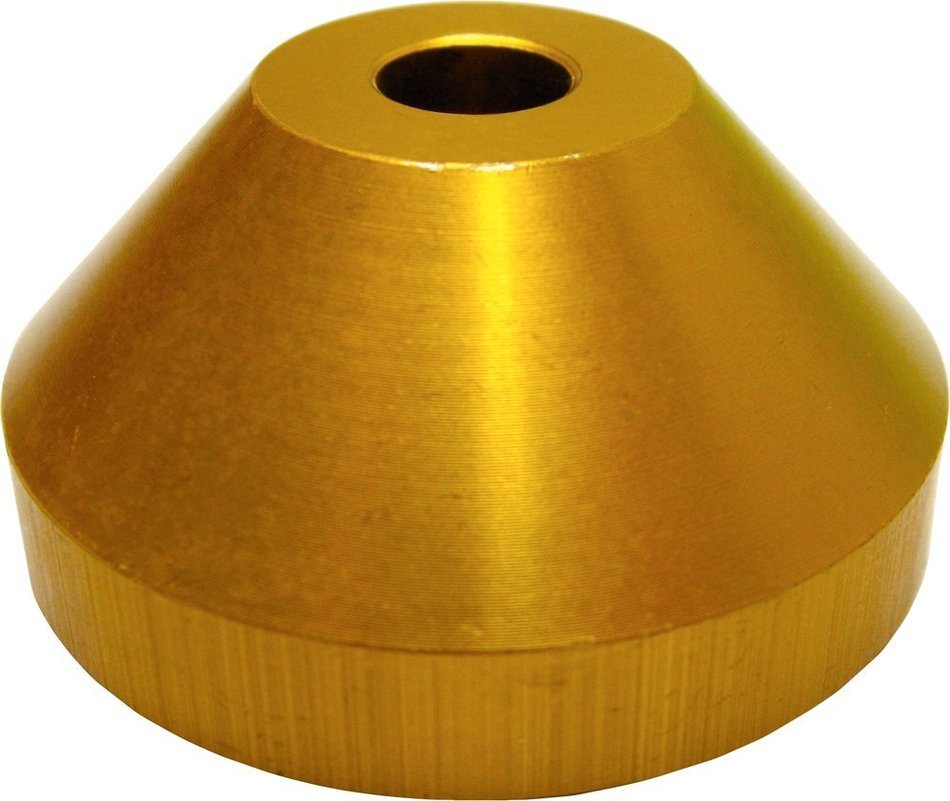 (1) Gold Colored Solid Aluminum Vinyl Record Dome Adapter / Insert - Fits Almost Any Turntable! #07MDDAGO