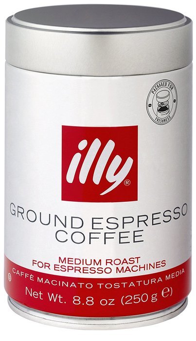illy Caffe Decaffeinated Ground Coffee (Medium Roast, Green Band) Coffee, 8.8-Ounce Tins (Pack of 2)