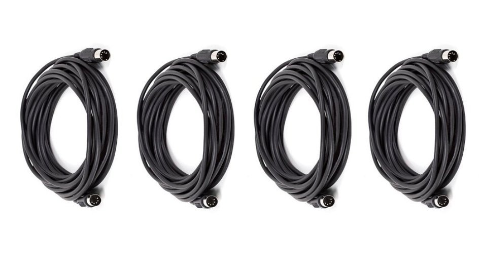 C&E 2 PCS, MIDI Cable with 5 Pin DIN Plugs, 10 Feet Black, CNE585437 N5