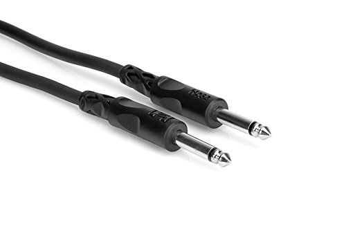 Hosa CPP-105 1/4 inch TS to 1/4 inch TS Unbalanced Interconnect Cable, 5 feet N3
