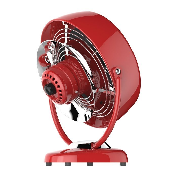 Vornado VFAN Vintage Whole Room Air Circulator, Red, Portable Classic (Complete Set) w/ Bonus: Premium Microfiber...