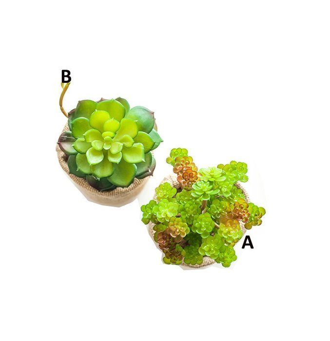 tyoungg Handmade Faux Artificial Succulent Plant Home Decor Bamboo Charcoal Air Purifying Bag (A)