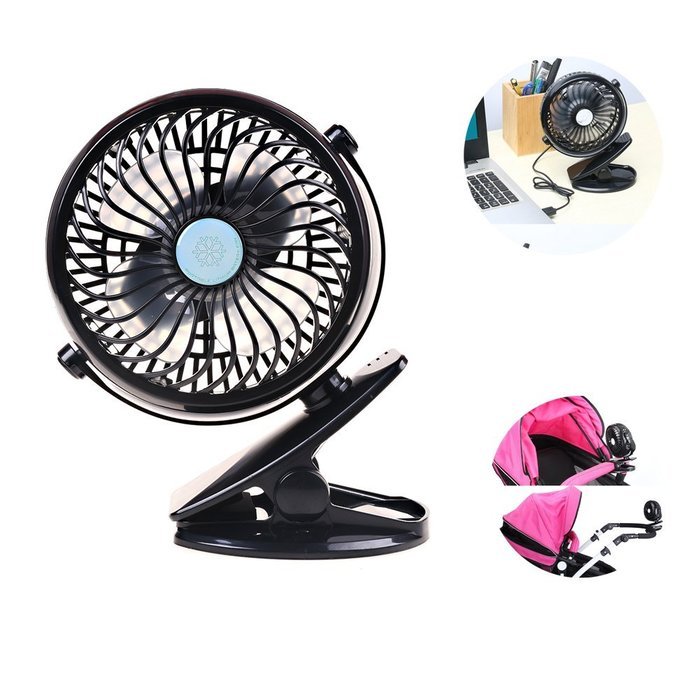 Battery Operated Clip On Fan Portable Handheld Powered By Rechargeable Battery Or Usb Personal 0264