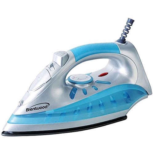 New BRENTWOOD MPI-60 Nonstick Steam/Dry, Spray Iron with Silver Finish