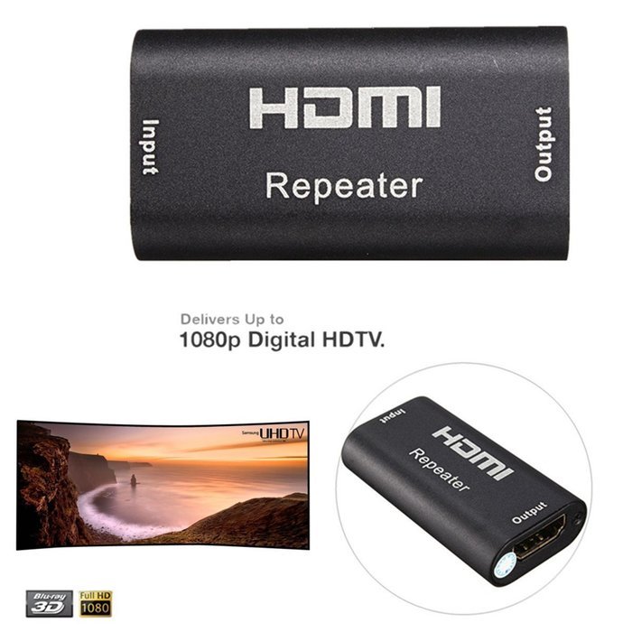 ELEGIANT 1080p HDMI Antenna Splitter Repeater Signal Amplifier Booster Adapter Extender UP TO 40 Meters Transmission... N4