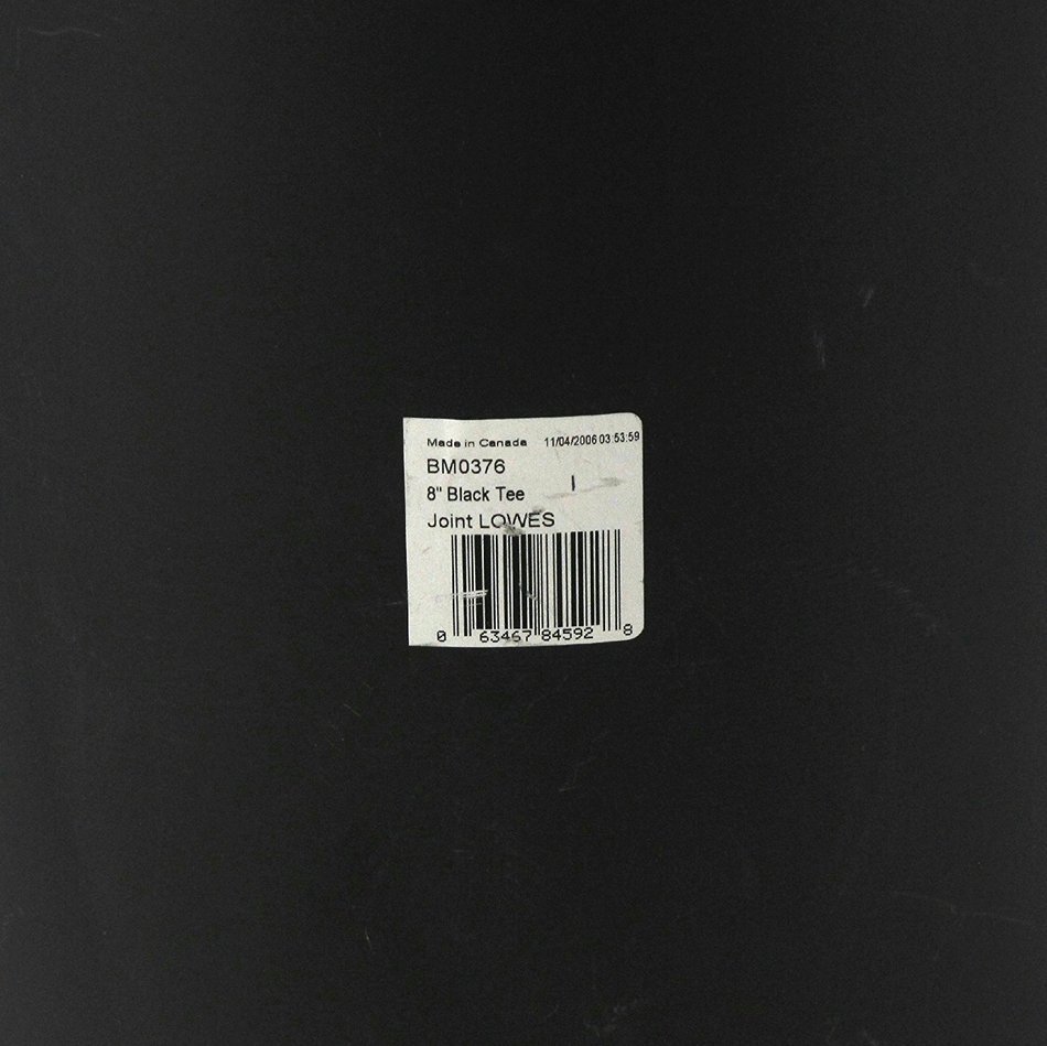Imperial 8" x 14-3/4" Black Matte Chimney Tee- BM0376