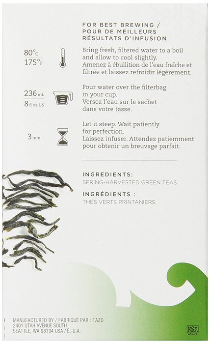 Tazo China Green Tips Filter Bag Tea, 24-Count Packages (Pack of 6) N3