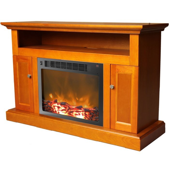 Cambridge Sorrento Fireplace Mantel with Electronic Fireplace Insert, Mahogany