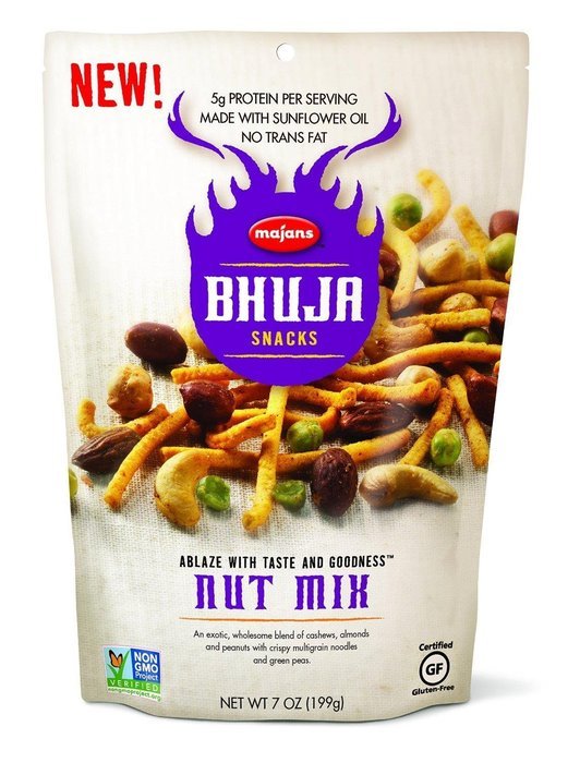 BHUJA Nut Mix, 7-Ounce Bags (Pack of 6)