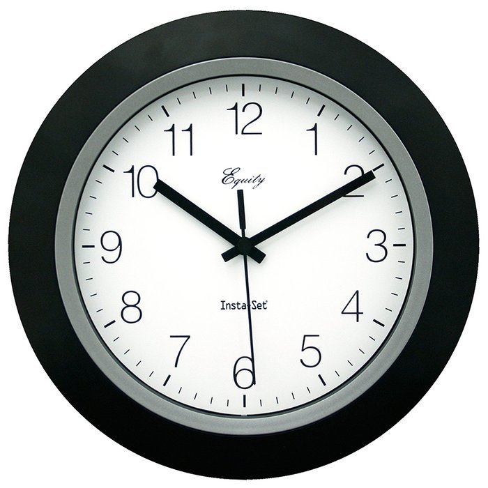 Equity by La Crosse 40222B 10 Inch Auto Set wall clock N2