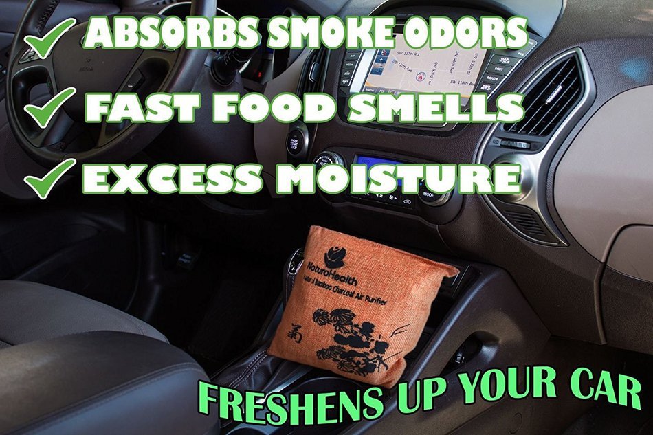 500g Organic Bamboo Charcoal Air Purifier Bag Deodorizer and Air Freshener Remove Odor and Control Moisture in... N7