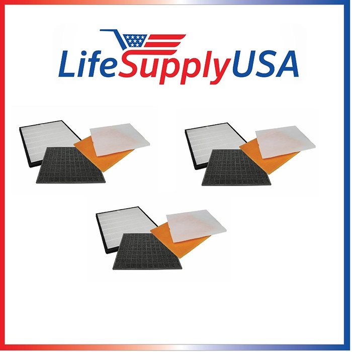 3 Pack Filter Kit Fits Rabbit Air Air Minus A2 SPA-780A & SPA-780A, by LifeSupplyUSA