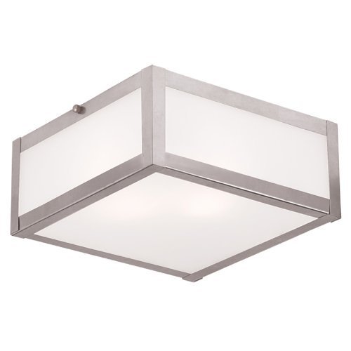 Livex Lighting 7132-91 Viper 2 Light Ceiling Mount, Brushed Nickel by Livex Lighting