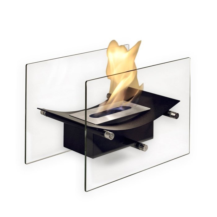 Moda Flame Cavo Table Top Ventless Bio Ethanol Fireplace in Black