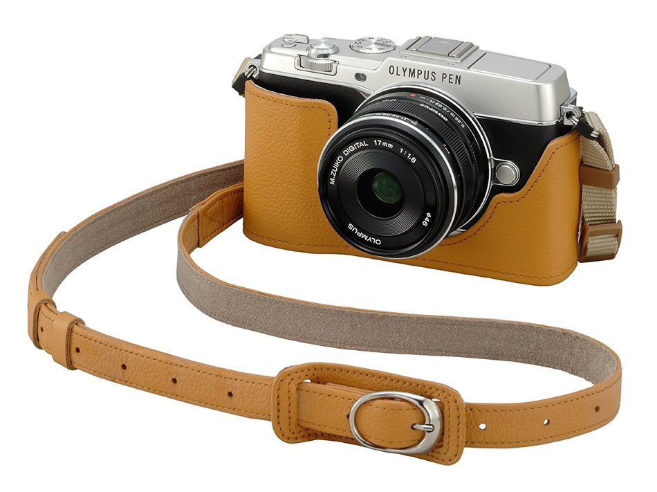 Olympus CS-40B Leather Body Jacket - Light Brown (for Olympus PEN E-P5)