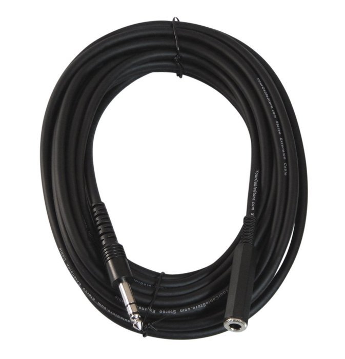 Your Cable Store 50 Foot 1/4" (6.3mm) Stereo Headphone Extension Cable N6
