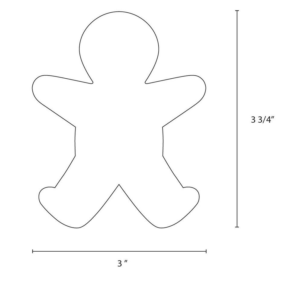 Happy Gingerbread Man Cookie Cutter - Ann Clark - 3.75 Inches - US Tin Plated Steel N2