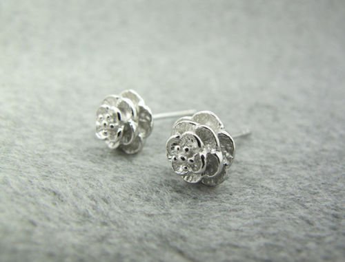 Fashion Women Silver Cherry Flower Ear Stud Earrings Jewelry New N3