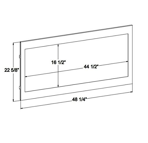 Boulevard DV Linear Fireplace, Charred Logset & 2" Black Front, NG N2