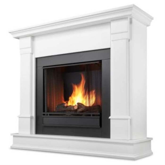 Real Flame Silverton Ventless Gel Fireplace White N2