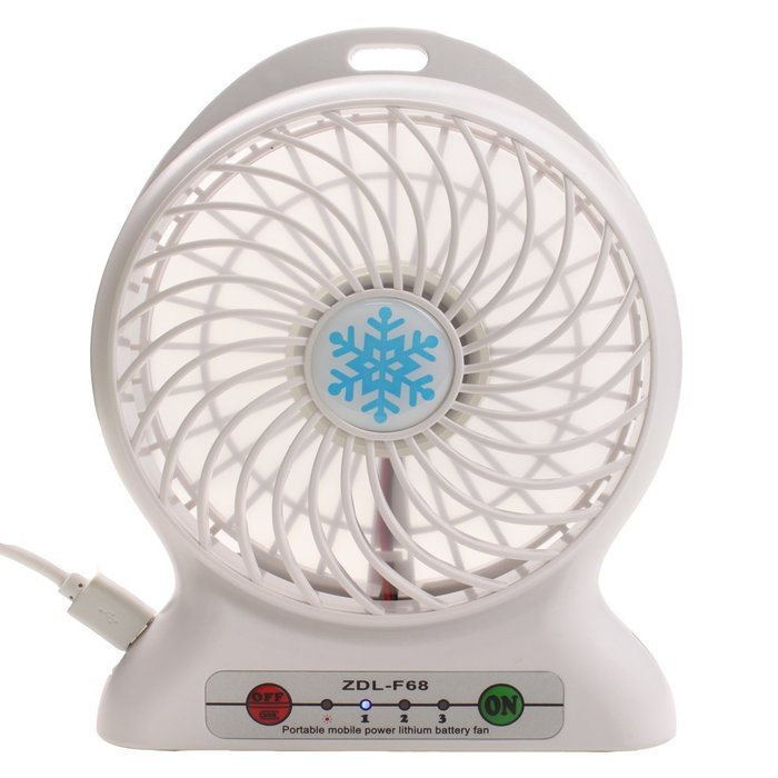 TecLine Personal Portable Rechargeable USB Battery 2-in-1 Power Bank Mini Fan N2