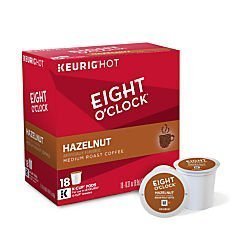 Eight O'Clock Medium Roast Coffee Hazelnut -- 18 K-Cups
