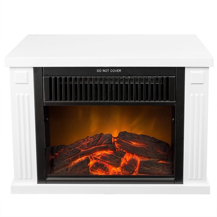 AKDY&reg; 13" Mini Freestanding Portable 2 Setting Electric Fireplace (White) N7