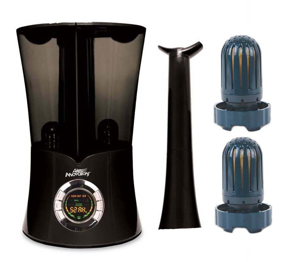 Air Innovations MH-801B-BLK Humidifier Black with Demineralization Filter (2-Pack) N2