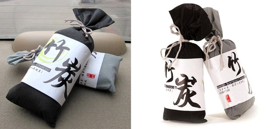 LWD 2 Pack the Home/ Car in Addition to Taste Natural Auto Air Purifying Bamboo Charcoal Bags, Air Freshener -... N2