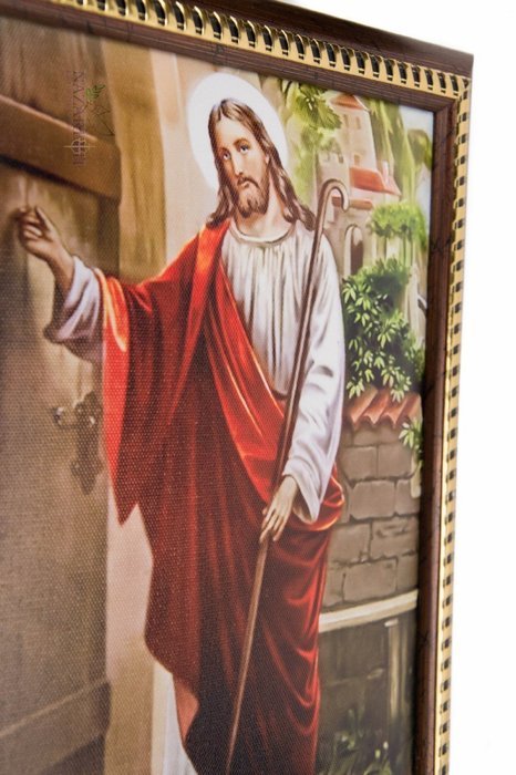 Jesus Knocking at the Door Plaque Padded Detailed Wall Picture Jerusalem Holyland N2